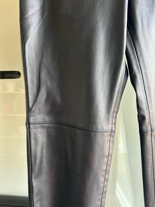 Pantalón Zara Piel Mujer Negro