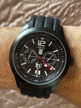 Reloj WTI World Time International Negro