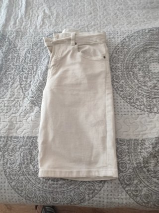 Pantalón vaquero niño beige verano