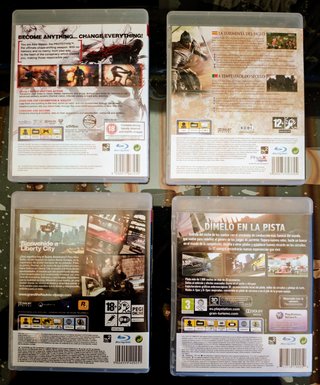 Lote 4 juegos varios PS3