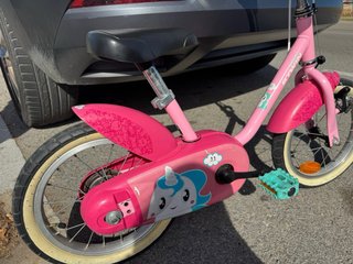 Bicicleta infantil 14 Decathlon unicornios.