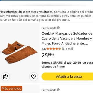 Manguitos Soldar Cuero Vaca