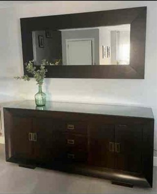 Mesa de centro madera y cristal