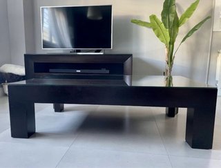 Mesa de centro madera y cristal