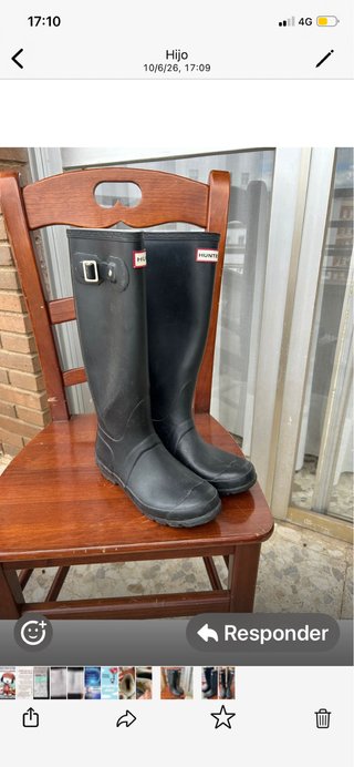 Botas Hunter altas mujer negras