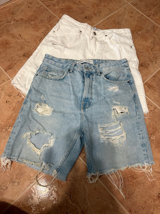 Pantalones cortos vaqueros Bershka desgastados