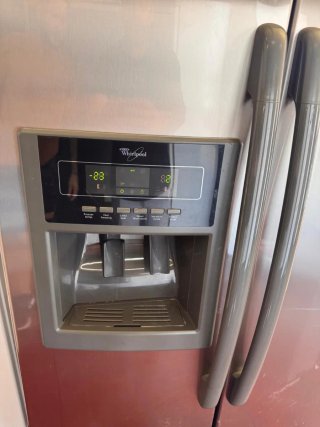 FRIGORIFICO AMERICANO WIRHPOOL NO FROST EN INOX