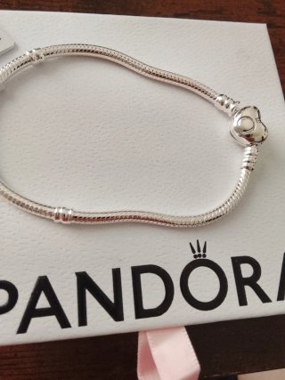 Pulsera Pandora 19cm Plata Cierre Corazón
