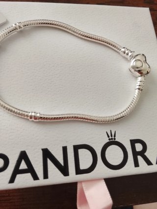 Pulsera Pandora 19cm Plata Cierre Corazón