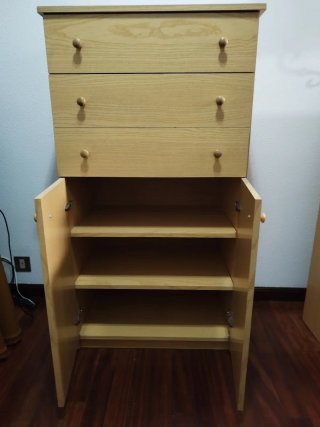Mueble 3 cajones y 2 puertas 129,5 cm