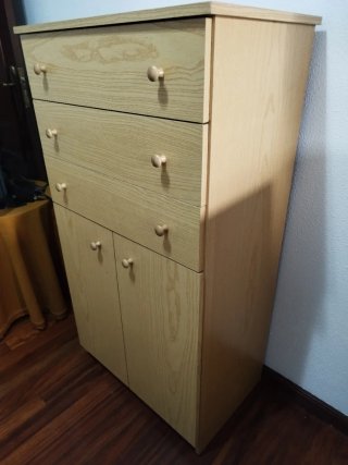 Mueble 3 cajones y 2 puertas 129,5 cm