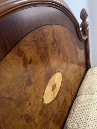 Estructura cama madera 105 cm y colchon