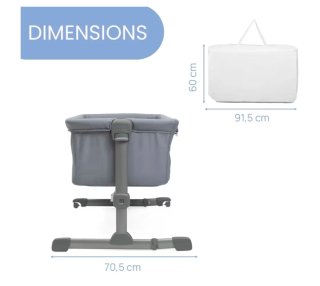 Cuna colecho Chicco Next2Me Essential gris