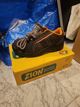Zapatos de seguridad ZION marrones Muchas tallas