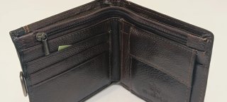 Billetera Monedero Hombre Cuero Marrón
