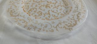 Bajo platos cristal decorado