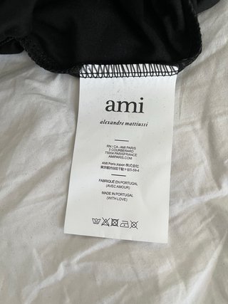 Camiseta Ami Paris Negra Talla L