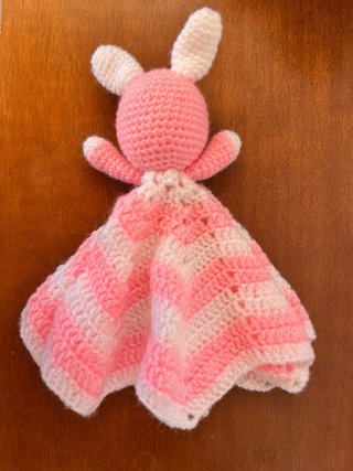 Doudou crochet rosa bebé hecho a mano