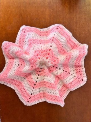 Doudou crochet rosa bebé hecho a mano