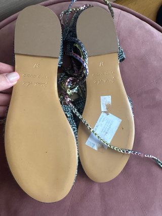Bailarinas crochet grises y multicolor