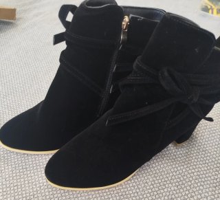 Botines tacón negros talla 44