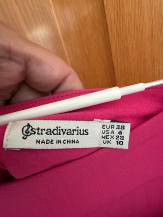 Falda larga asimétrica rosa