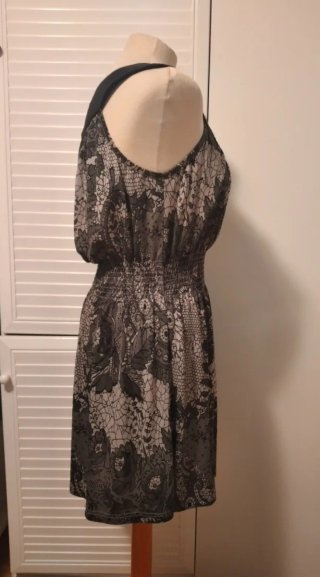 Vestido elástico con estampado floral M