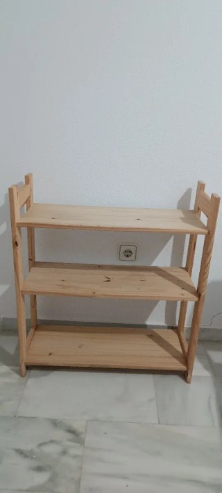 Estantería de madera de 3 baldas