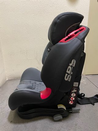 Silla de coche Isofix gris y rojo
