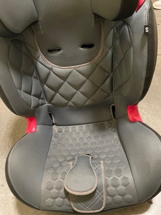 Silla de coche Isofix gris y rojo