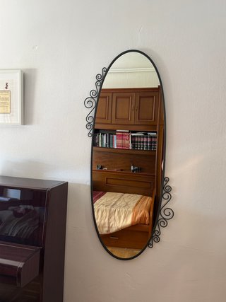 Espejo Ovalado Ikea Negro