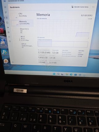Ordenador Portátil Dell INTEL ICORE 5 , 8RAM