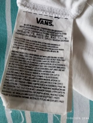 Camiseta Vans Blanca Manga Corta