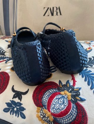 Bailarinas Zara Mary Jane trenzadas T/39