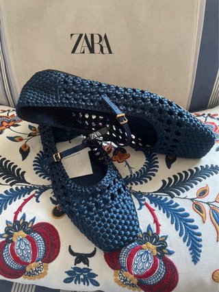Bailarinas Zara Mary Jane trenzadas T/39