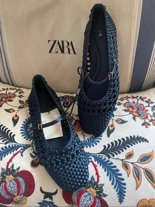 Bailarinas Zara Mary Jane trenzadas T/39