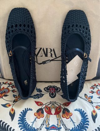 Bailarinas Zara Mary Jane trenzadas T/39