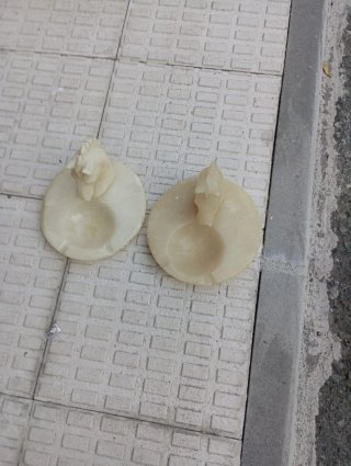 2 Ceniceros de Mármol con Caballo