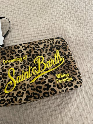 Pochette Saint Barth stampa leopardata