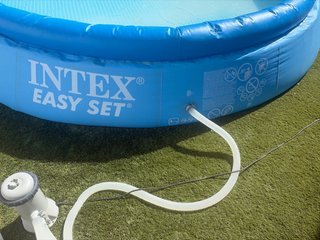 Piscina inflable azul grande 4m diametro