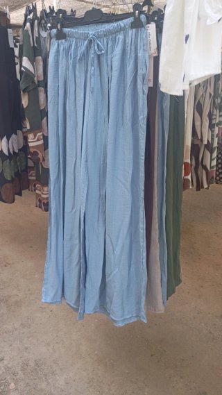 Pantalones anchos azules