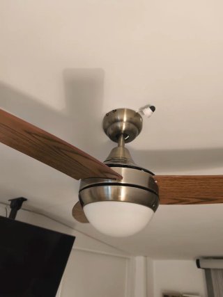 Ventilador de techo madera y metal
