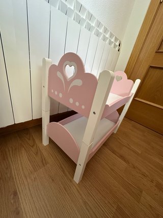 Cuna/Litera Muñecas Rosa