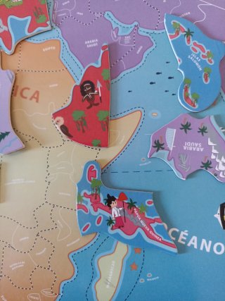 Mapa magnético del mundo para niños
