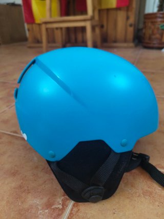 Casco y Gafas Esquí Niño Azul