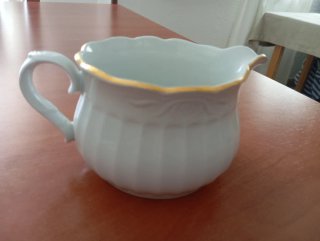 Salsera Santa Clara Porcelana Dorada