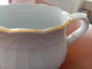 Salsera Santa Clara Porcelana Dorada
