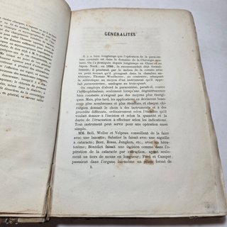 Libro Antico 1862 Maladies De L'Oeil Par Sperino
