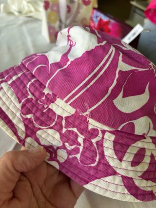 Sombrero Verano Chanel Rosa y Blanco