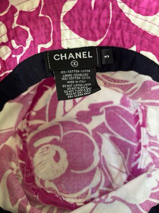 Sombrero Verano Chanel Rosa y Blanco